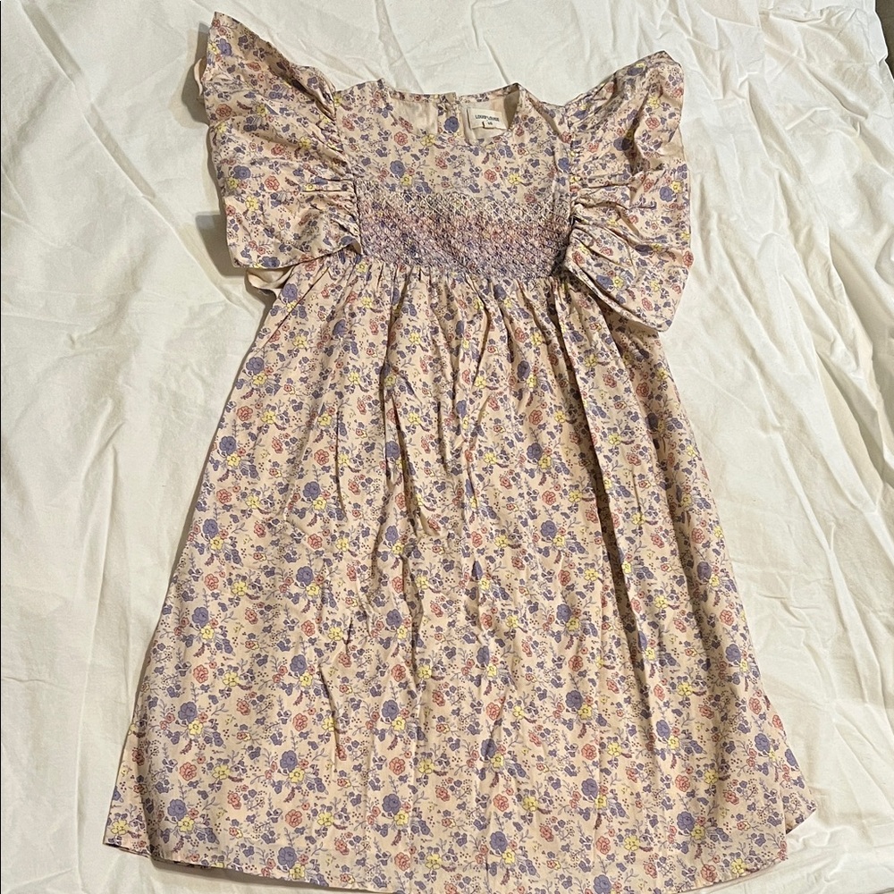 Charming Floral Kids Dress with Puff Sleeves